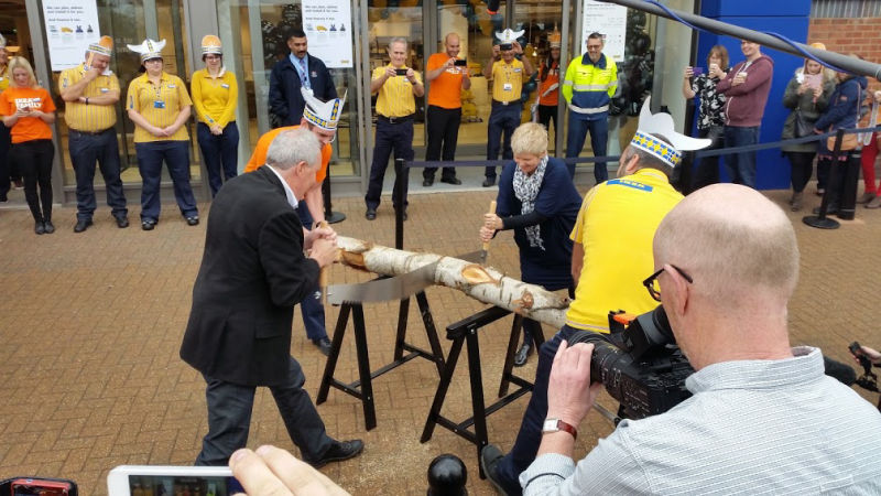 Store opening, IKEA Order & Collection Point, Norwich, England, UK. November 2015.